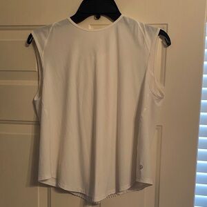 Lululemon White Play Off the Pleats Tank Top